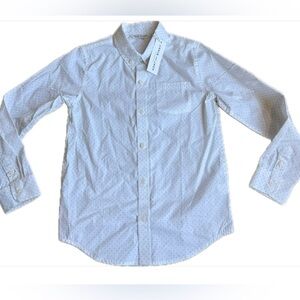 Janie and Jack White Shirt with Black Dots NWT